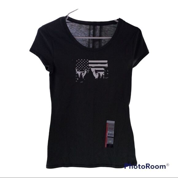 American flag women’s T-shirt size small green - Picture 1 of 6